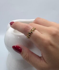 ANILLO CRISTAL NEGRO